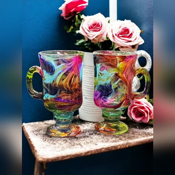 Hand Crafted Other - (2)Cosmic Boho/Irish Coffee Set